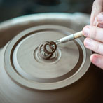 Carla Murdoch at work in her studio 2019